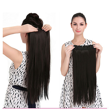 24inch 5clips Extensie De Păr Rezistent Naturale Bucată De Păr